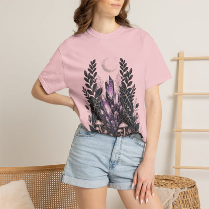 Botanical Crystal Garden T-Shirt in Berry