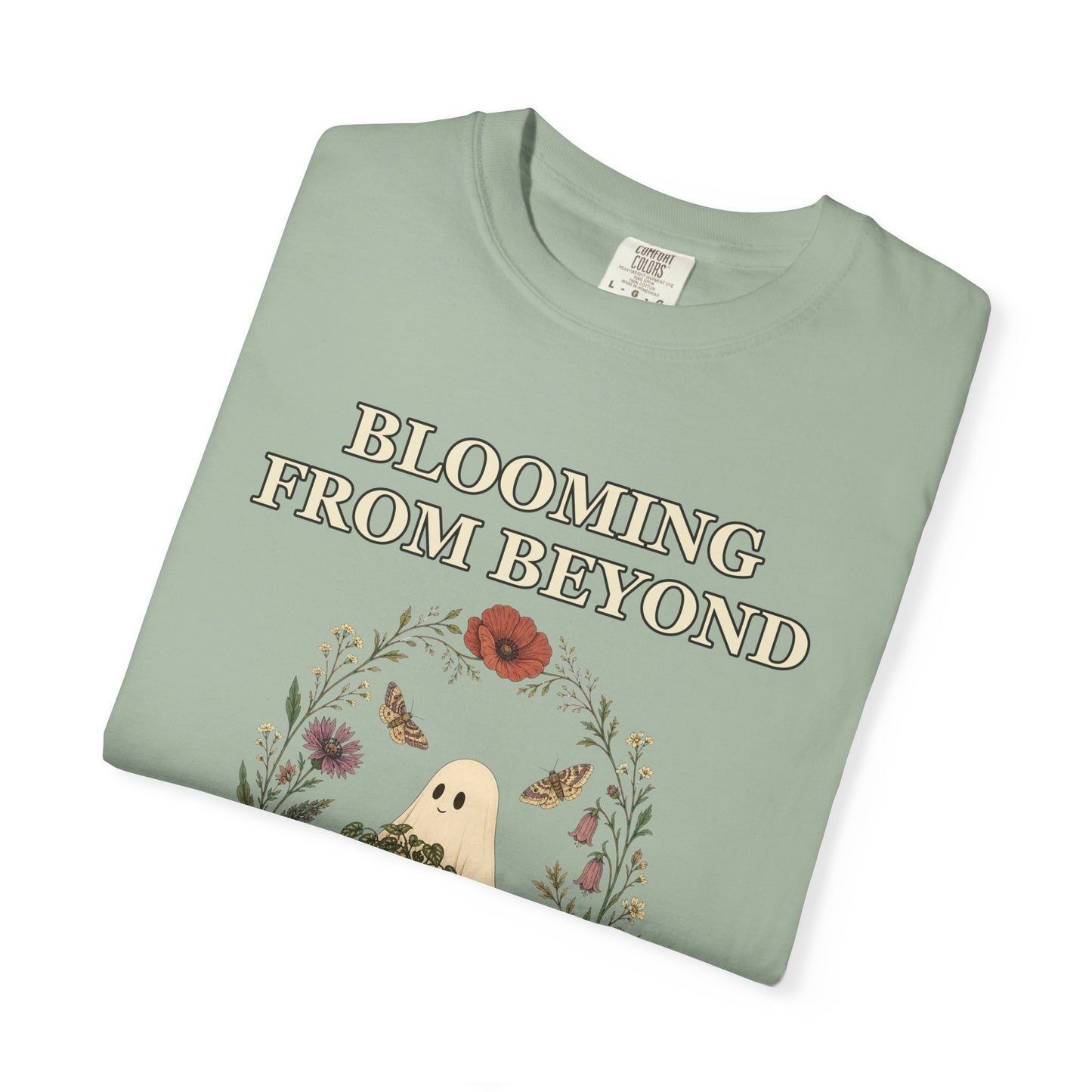 Floral Ghost Halloween Shirt - Cottagecore Plant Tee
