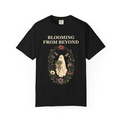 Floral Ghost Halloween Shirt - Cottagecore Plant Tee