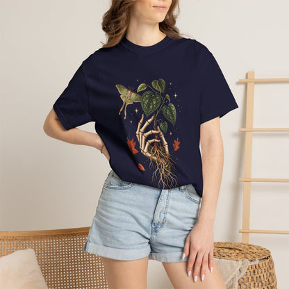 Skeleton Hand Hoya T-Shirt in Violet