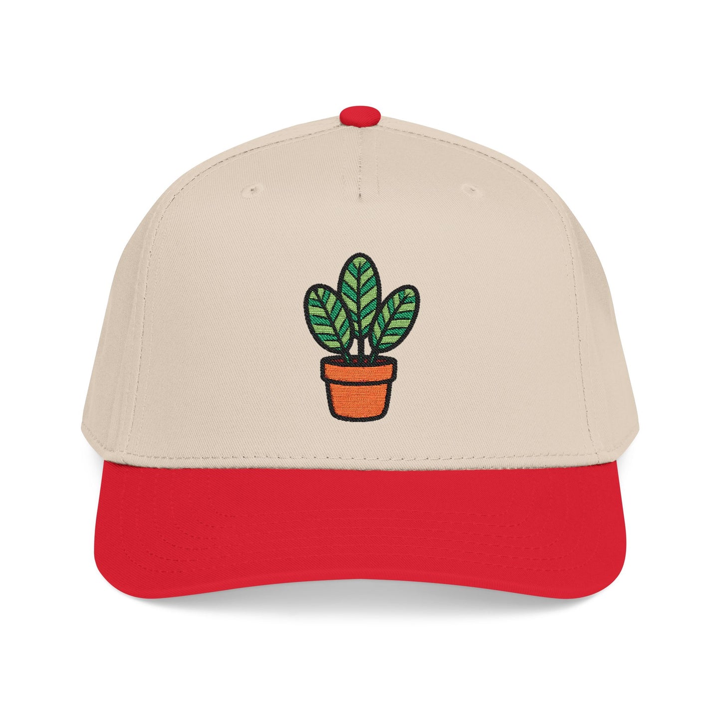 Calathea Stripes Embroidered Hat - Plant Lover Gift