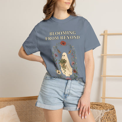 Floral Ghost Halloween Shirt - Cottagecore Plant Tee