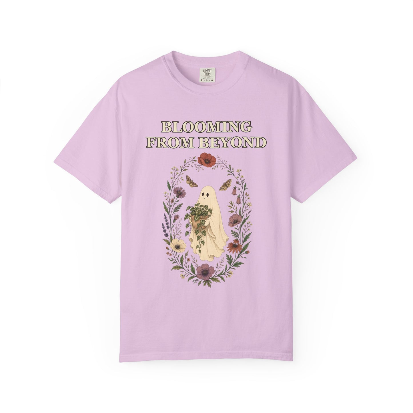 Floral Ghost Halloween Shirt - Cottagecore Plant Tee