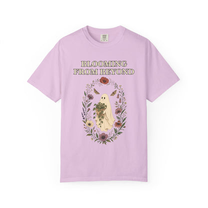 Floral Ghost Halloween Shirt - Cottagecore Plant Tee