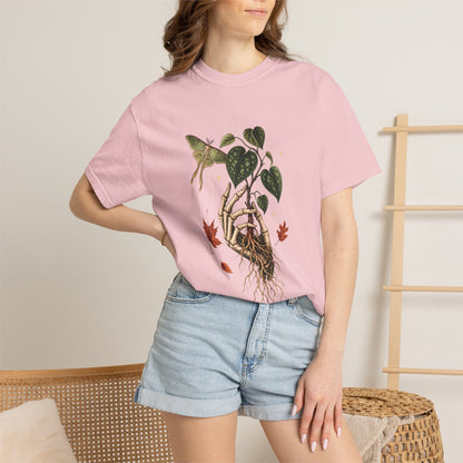 Skeleton Hand Hoya T-Shirt in Berry
