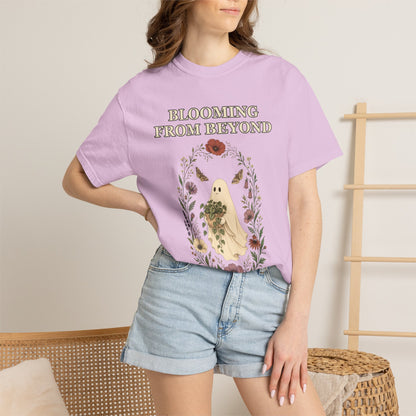 Floral Ghost Halloween Shirt - Cottagecore Plant Tee