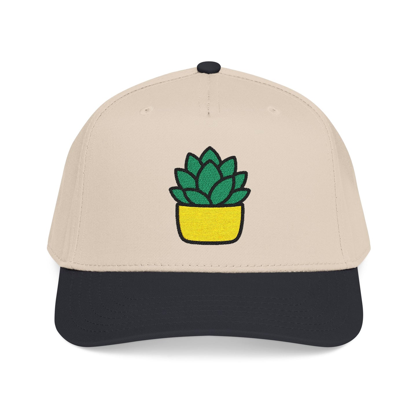 Succulent Rosette Embroidered Hat - Plant Lover Gift
