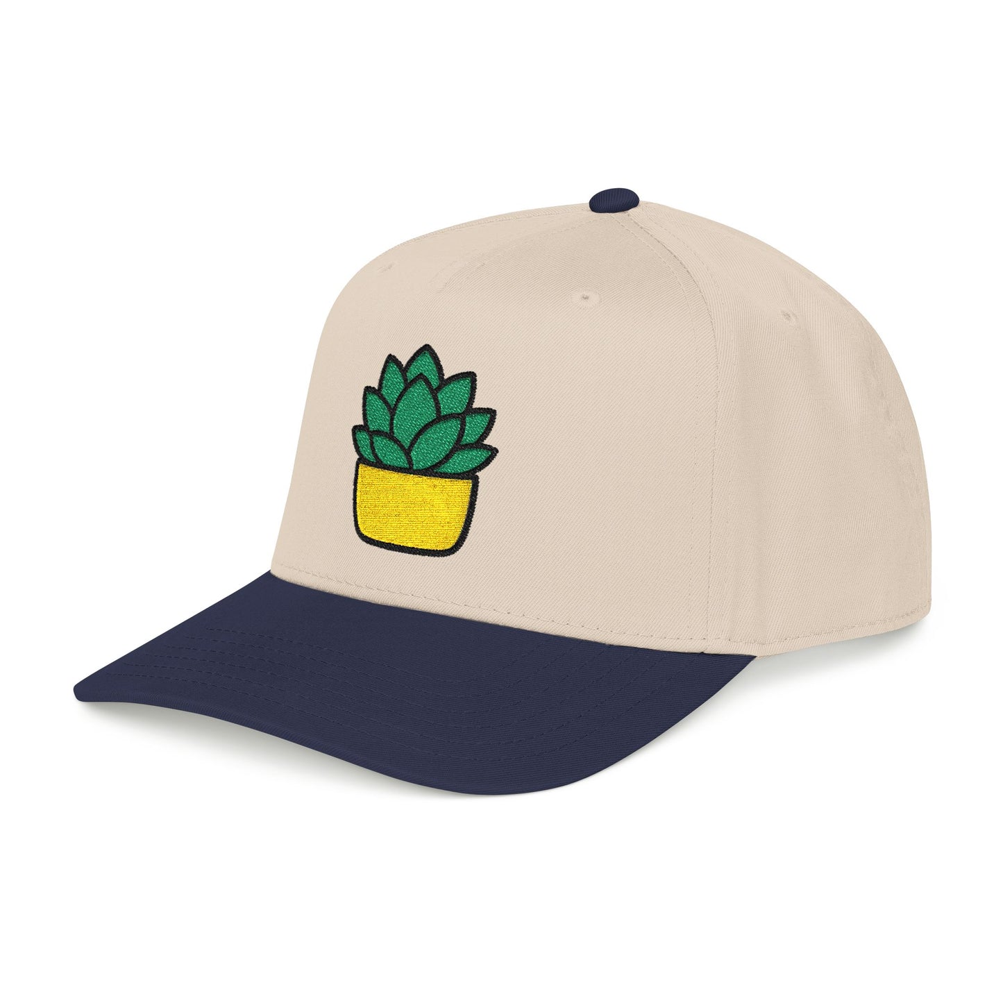 Succulent Rosette Embroidered Hat - Plant Lover Gift
