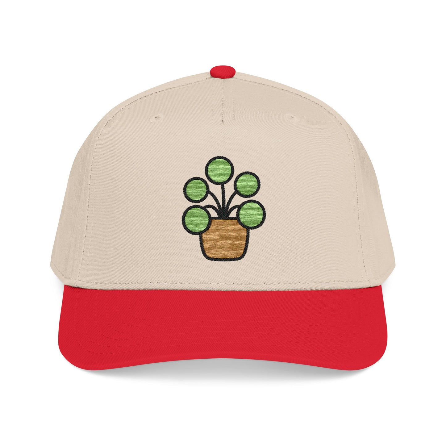 Pilea Party Embroidered Hat - Plant Lover Gift
