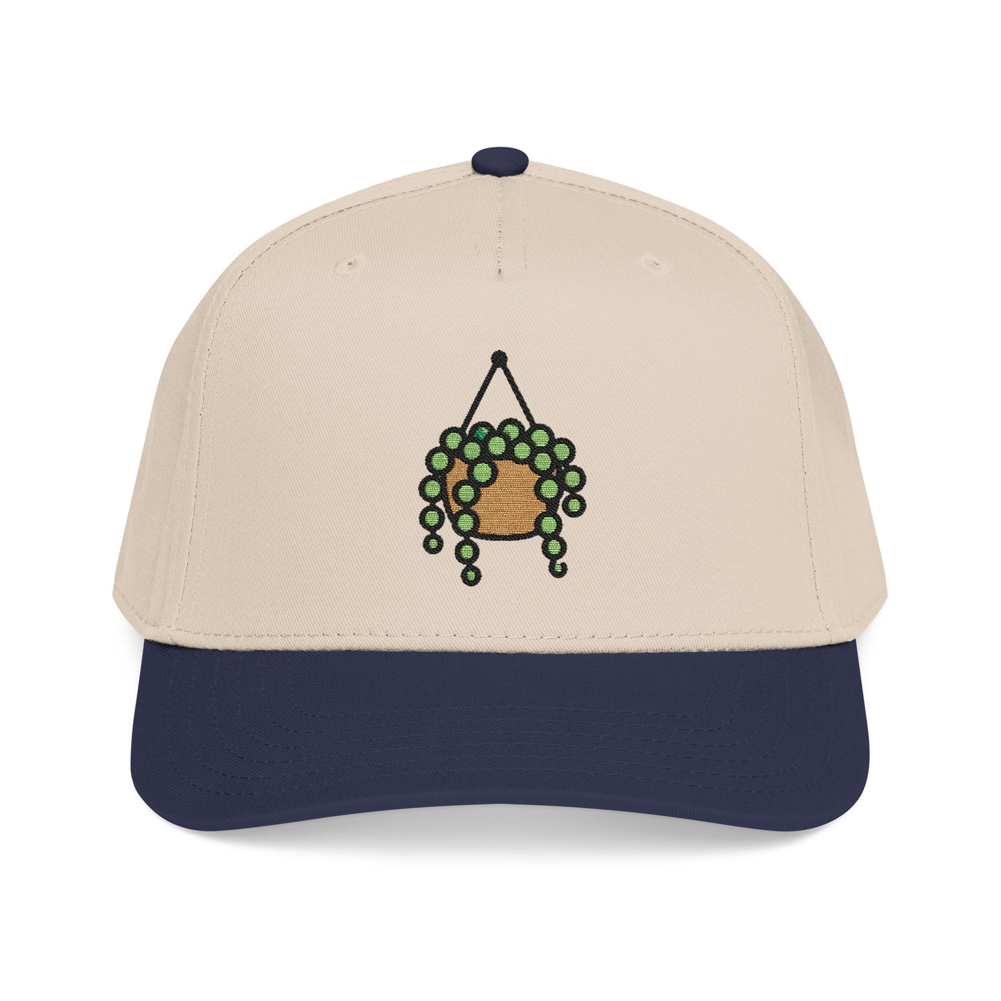 String of Pearls Embroidered Hat - Plant Lover Gift