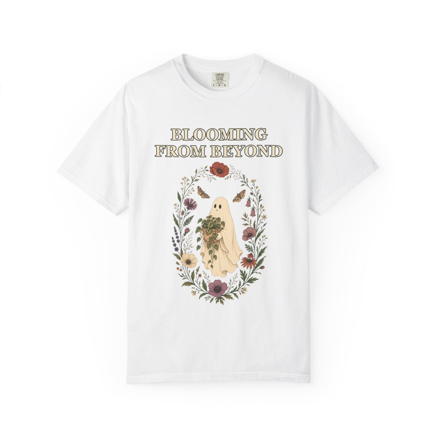 Floral Ghost Halloween Shirt - Cottagecore Plant Tee