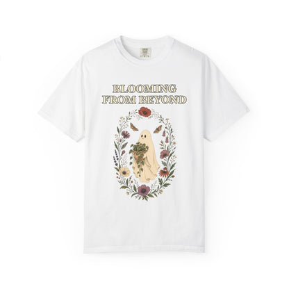 Floral Ghost Halloween Shirt - Cottagecore Plant Tee