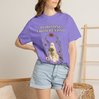 Floral Ghost Halloween Shirt - Cottagecore Plant Tee