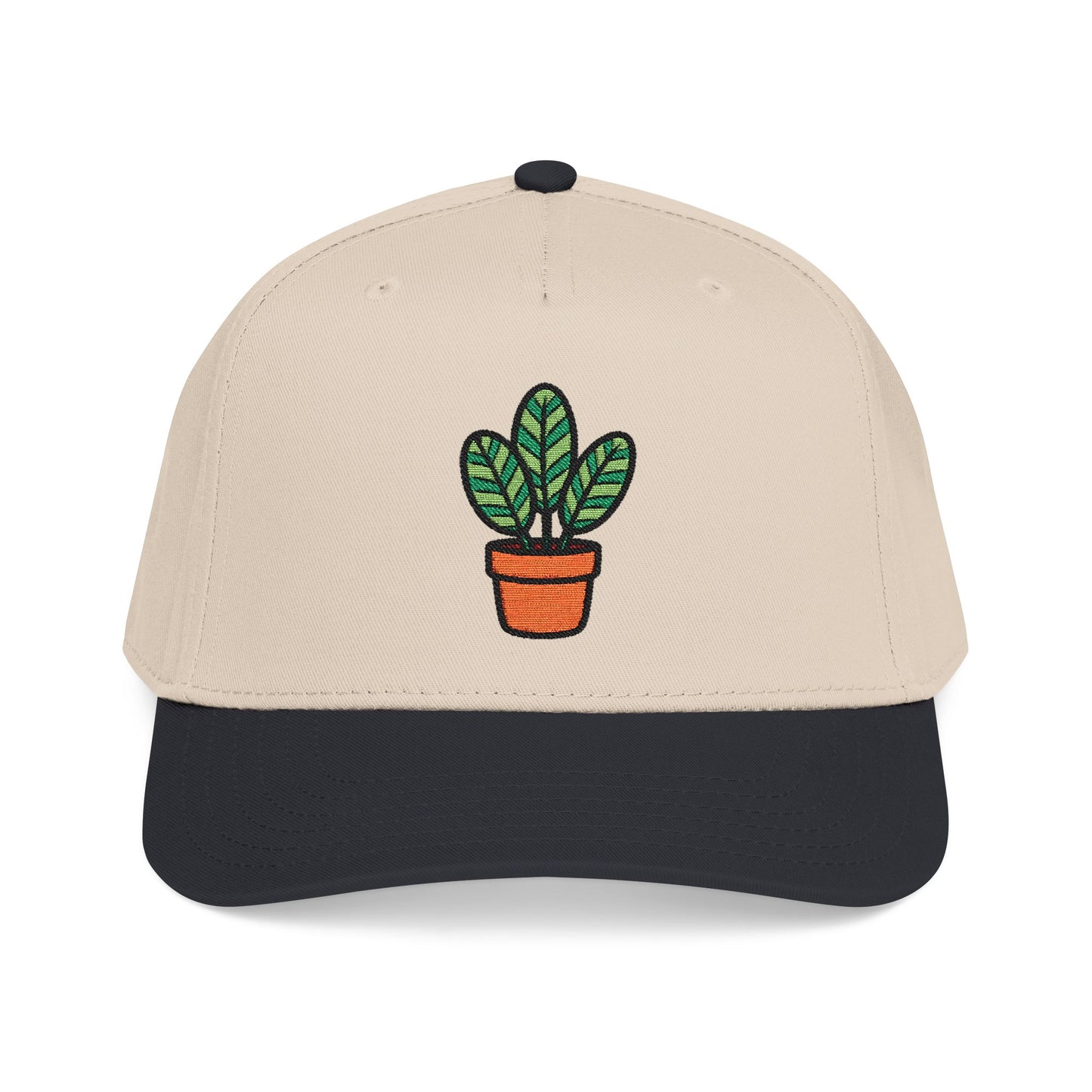 Calathea Stripes Embroidered Hat - Plant Lover Gift