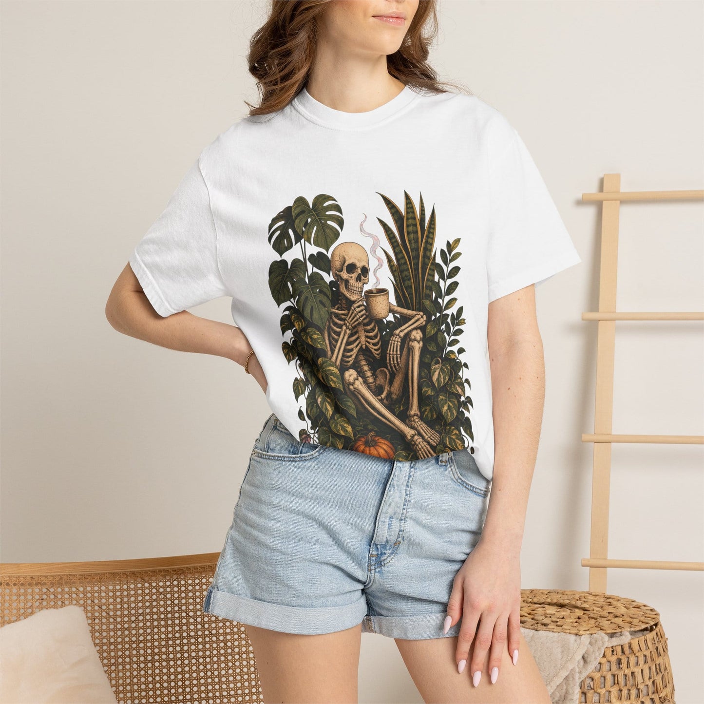 Skeleton Coffee Jungle T-Shirt in Blue Spruce