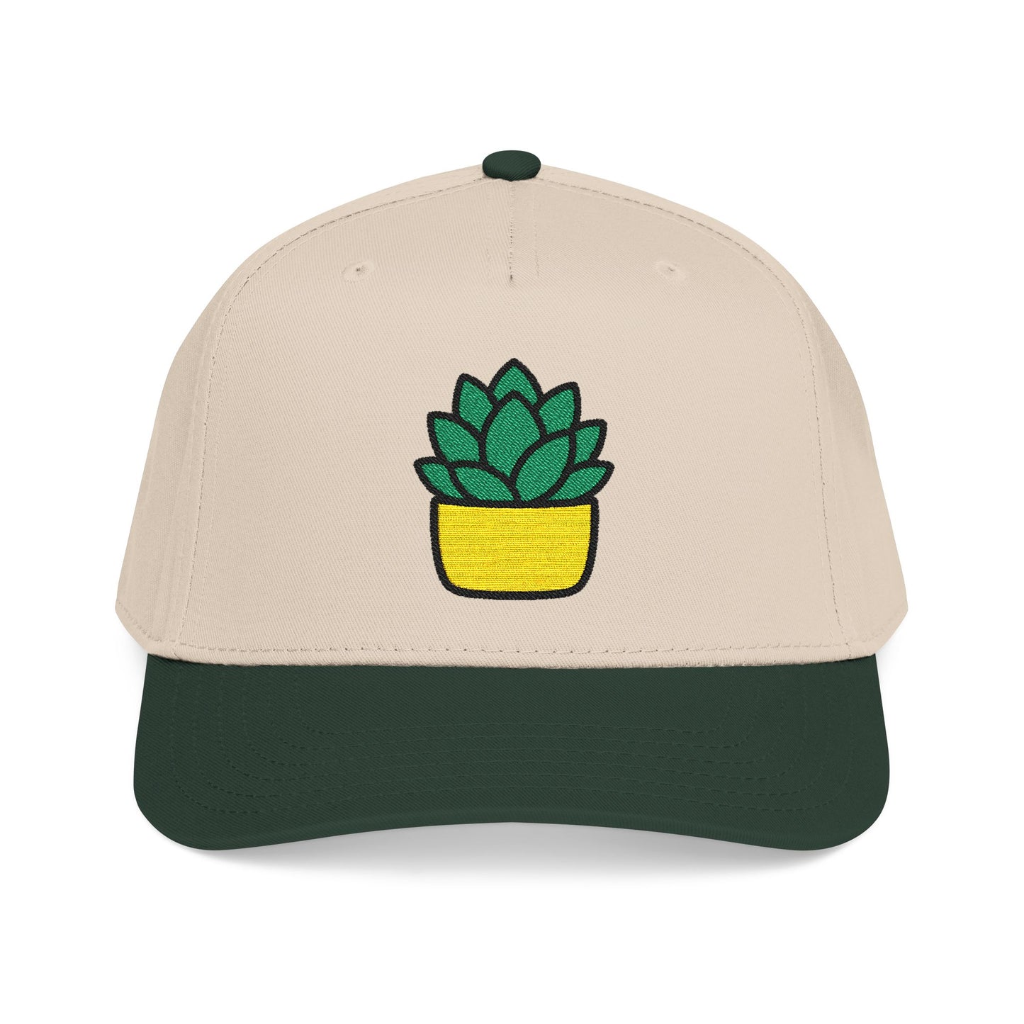 Succulent Rosette Embroidered Hat - Plant Lover Gift
