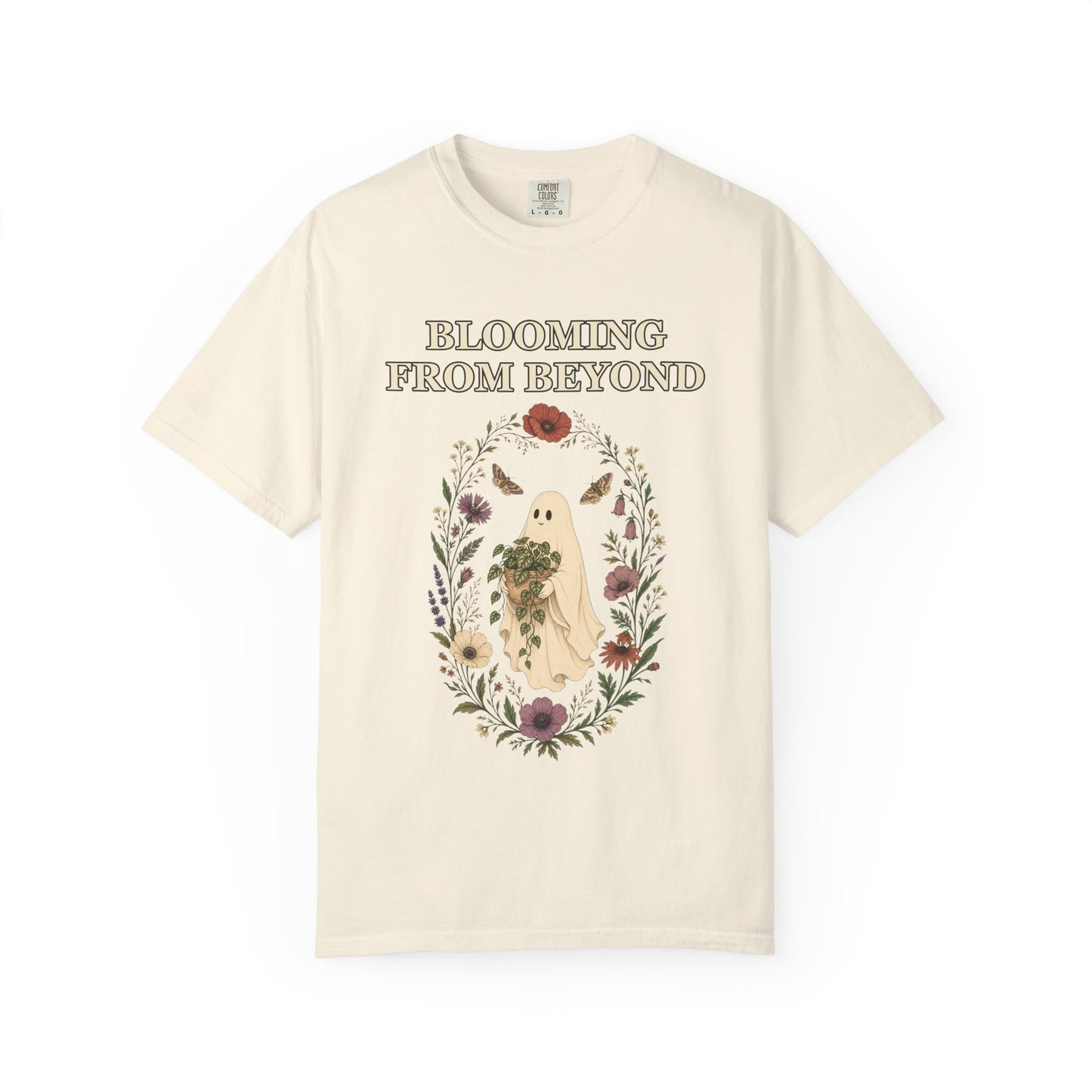 Floral Ghost Halloween Shirt - Cottagecore Plant Tee