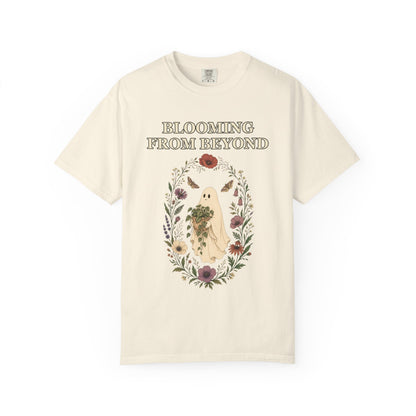 Floral Ghost Halloween Shirt - Cottagecore Plant Tee