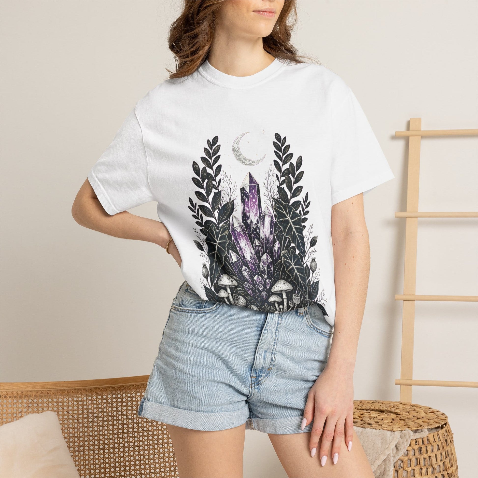 Botanical Crystal Garden T-Shirt in Blue Spruce