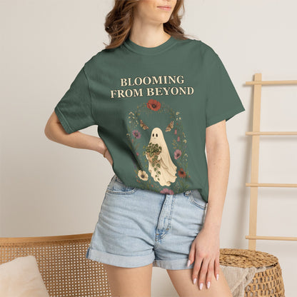 Floral Ghost Halloween Shirt - Cottagecore Plant Tee