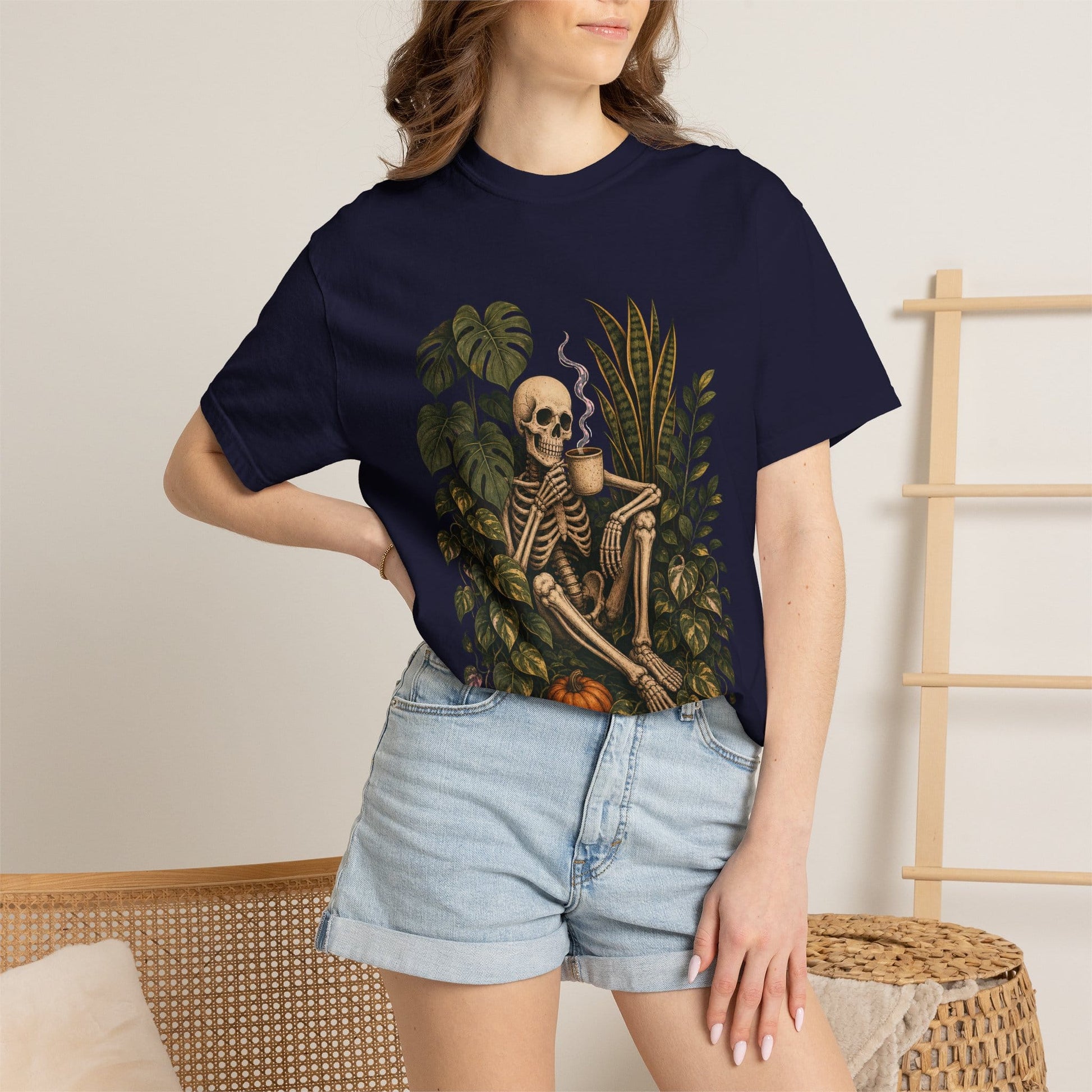 Skeleton Coffee Jungle T-Shirt in Violet