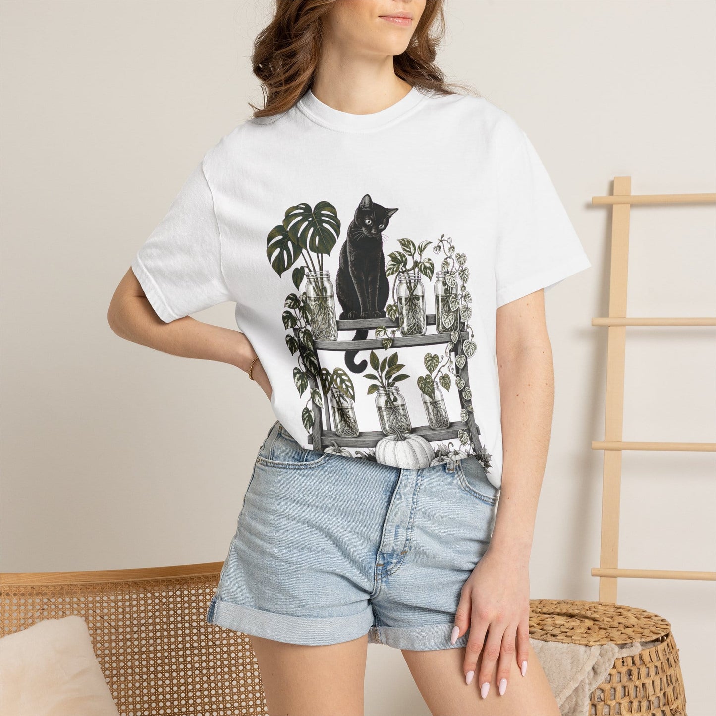 Cat Propagation Shelf T-Shirt in Blue Spruce