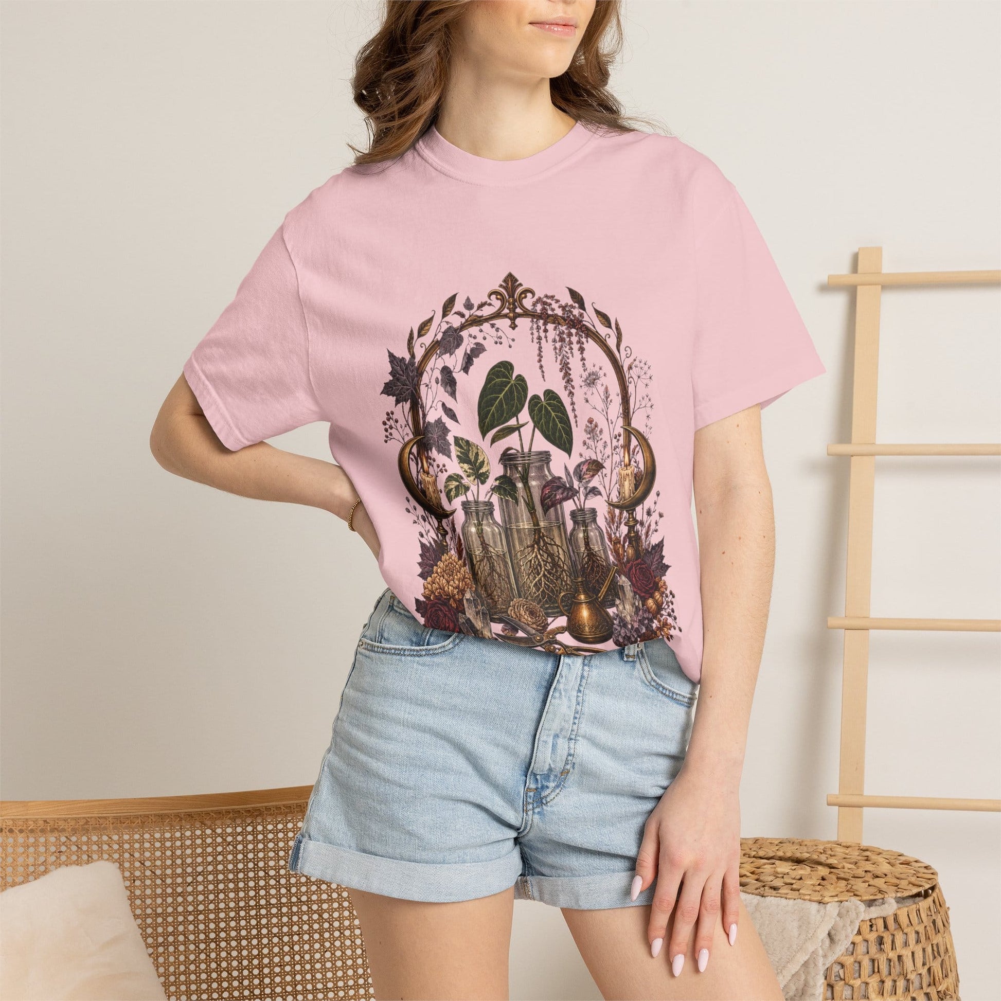 Witchy Propagation Altar T-Shirt in Berry