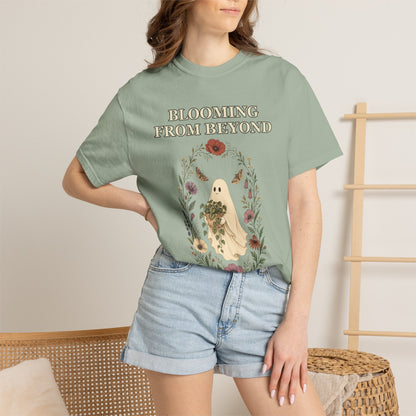 Floral Ghost Halloween Shirt - Cottagecore Plant Tee