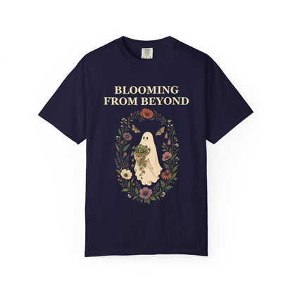 Floral Ghost Halloween Shirt - Cottagecore Plant Tee