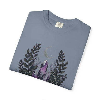 Botanical Crystal Garden T-Shirt in Black