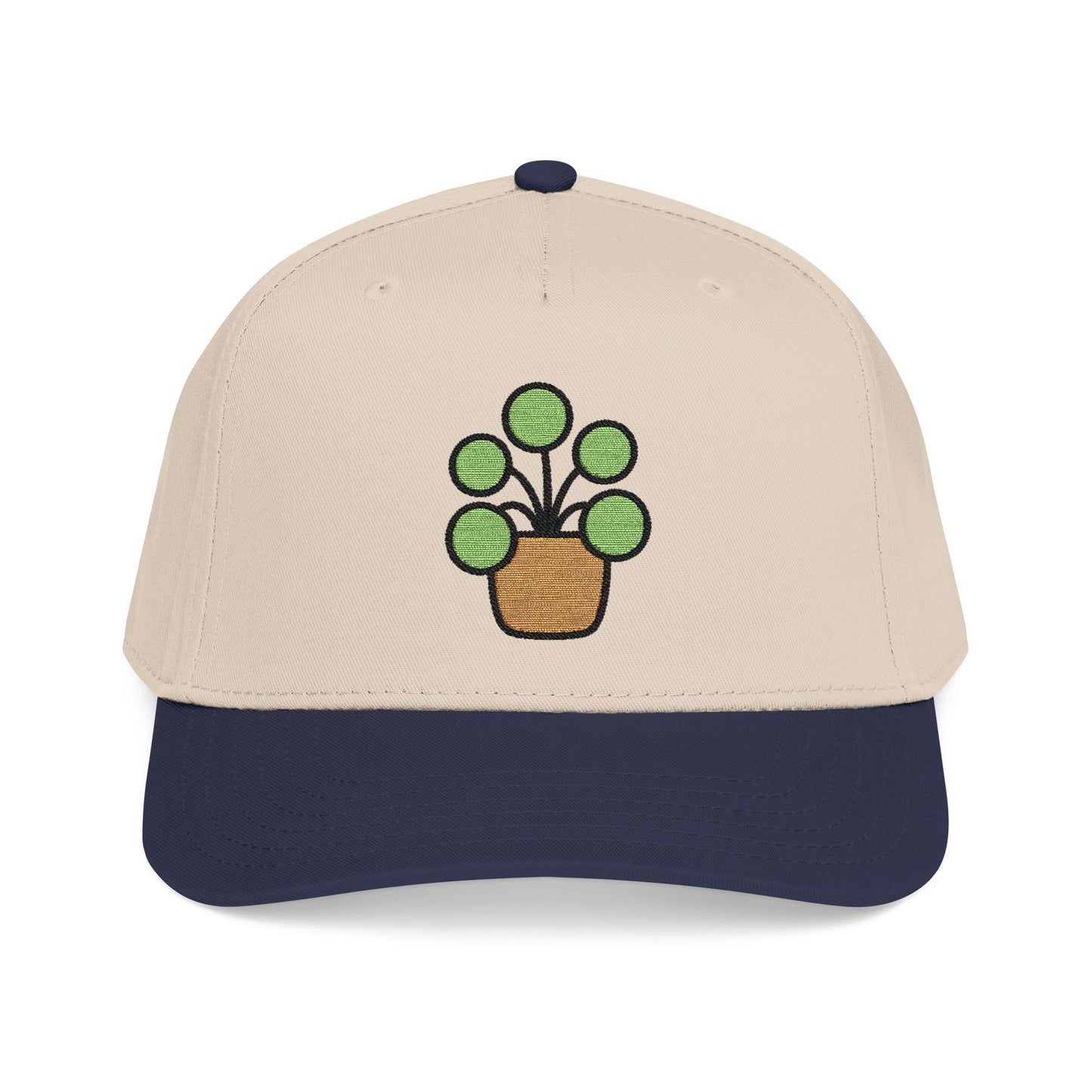 Pilea Party Embroidered Hat - Plant Lover Gift