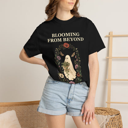 Floral Ghost Halloween Shirt - Cottagecore Plant Tee