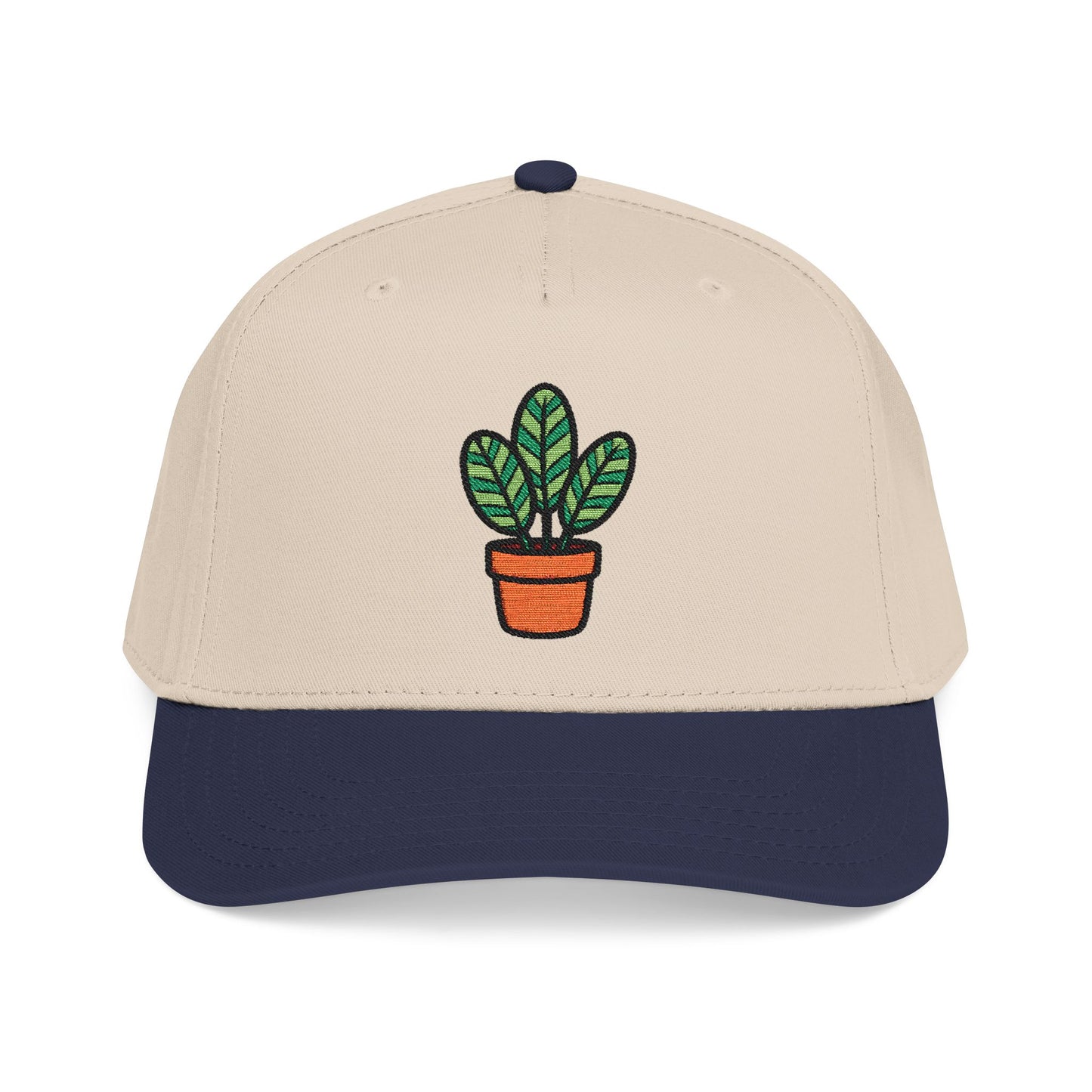 Calathea Stripes Embroidered Hat - Plant Lover Gift