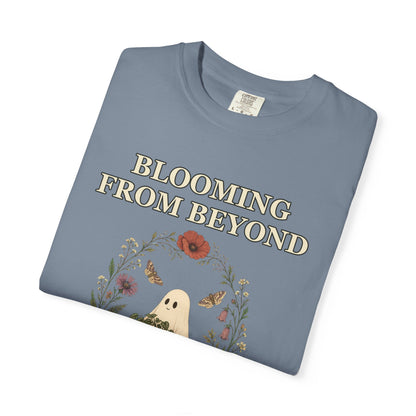 Floral Ghost Halloween Shirt - Cottagecore Plant Tee