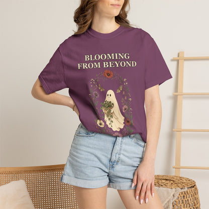 Floral Ghost Halloween Shirt - Cottagecore Plant Tee