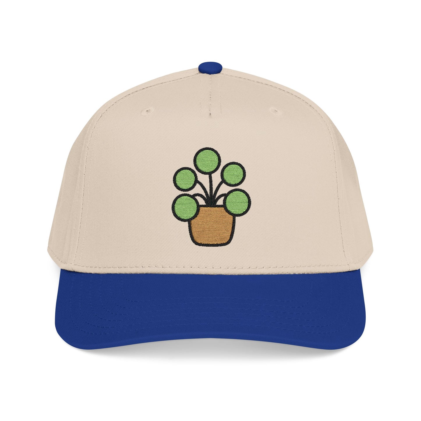 Pilea Party Embroidered Hat - Plant Lover Gift