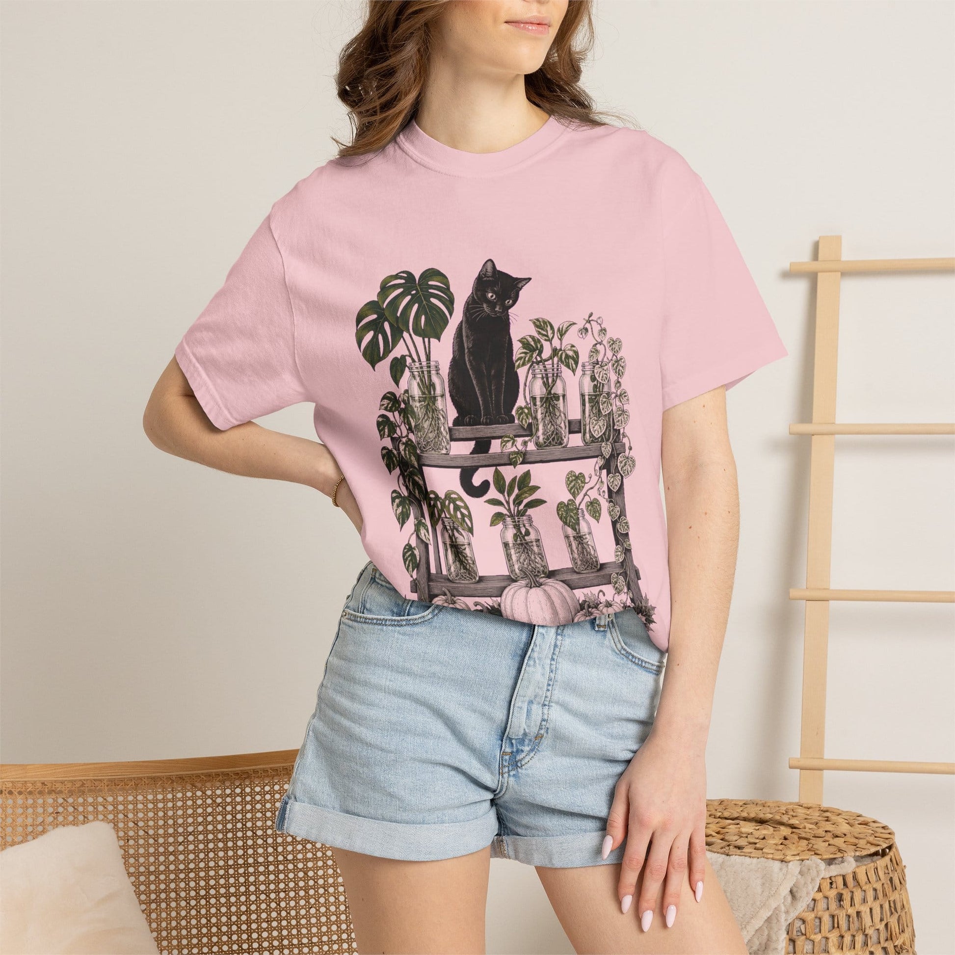 Cat Propagation Shelf T-Shirt in Berry