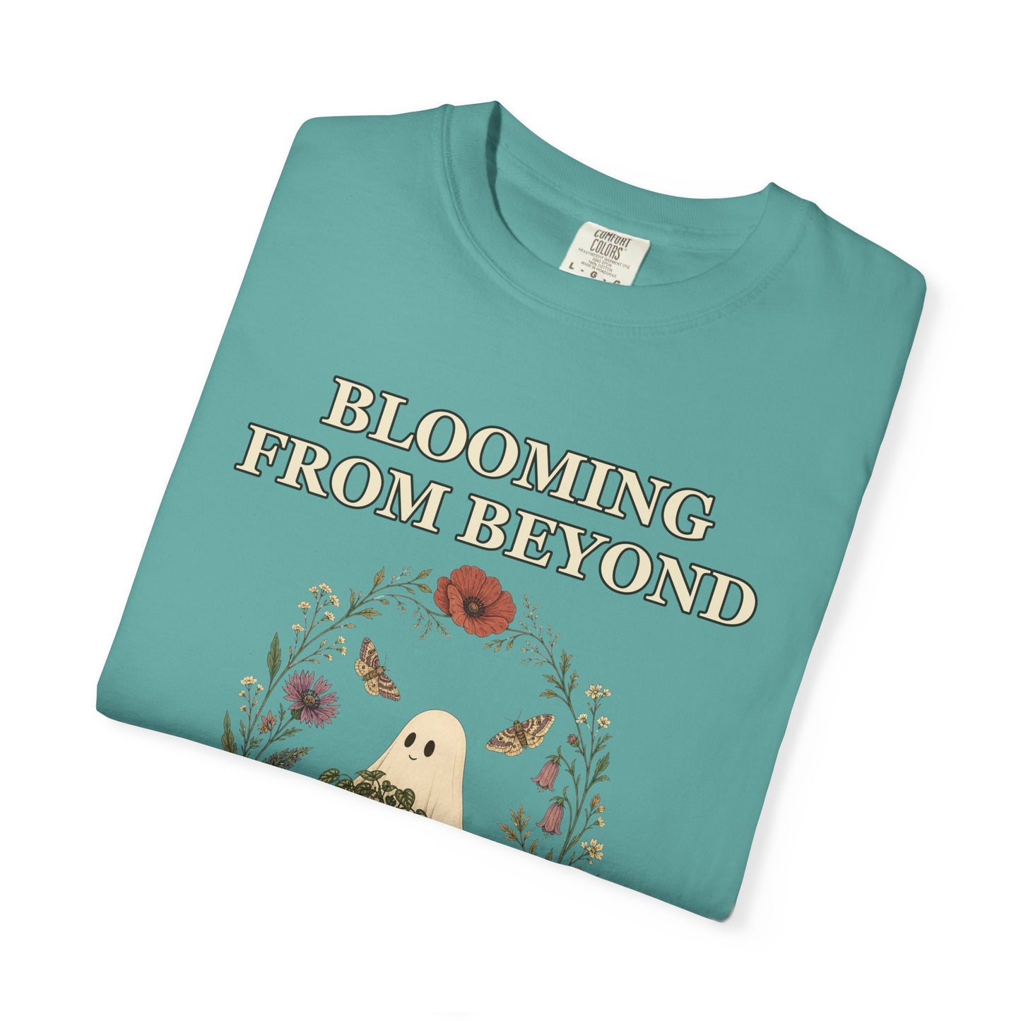 Floral Ghost Halloween Shirt - Cottagecore Plant Tee