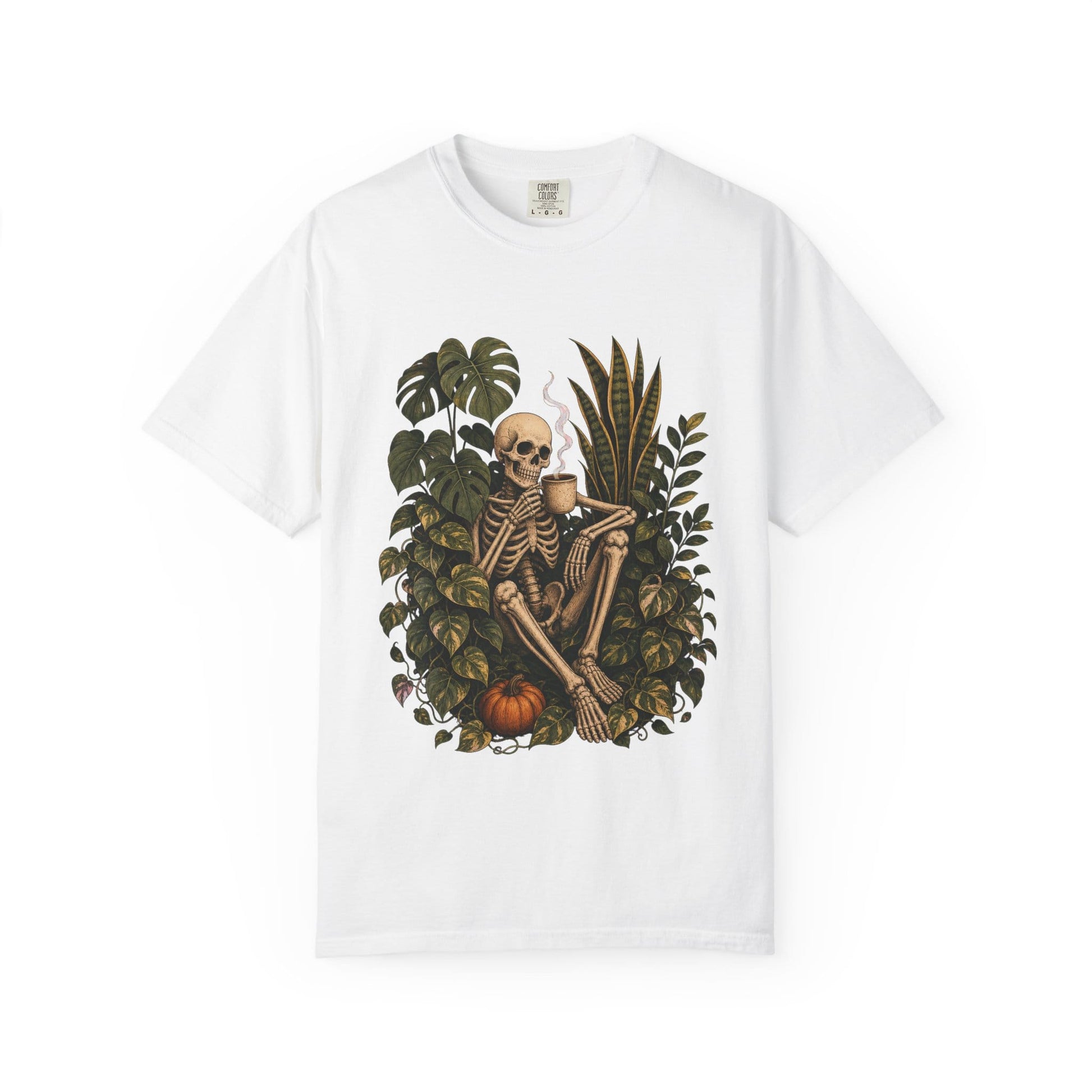 Skeleton Coffee Jungle T-Shirt in White
