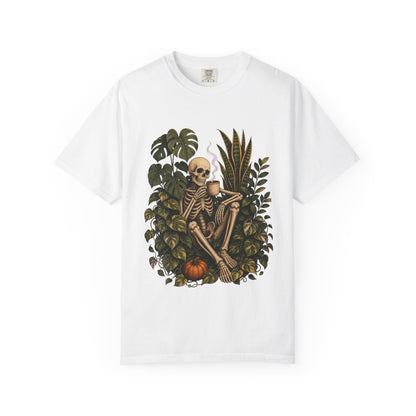 Skeleton Coffee Jungle T-Shirt in White