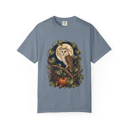 Owl and Pothos T-Shirt in Pepper
