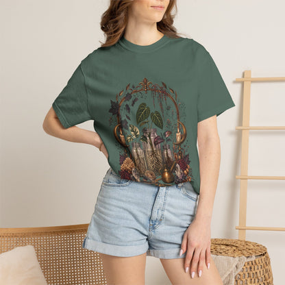 Witchy Propagation Altar T-Shirt in Blue Jean