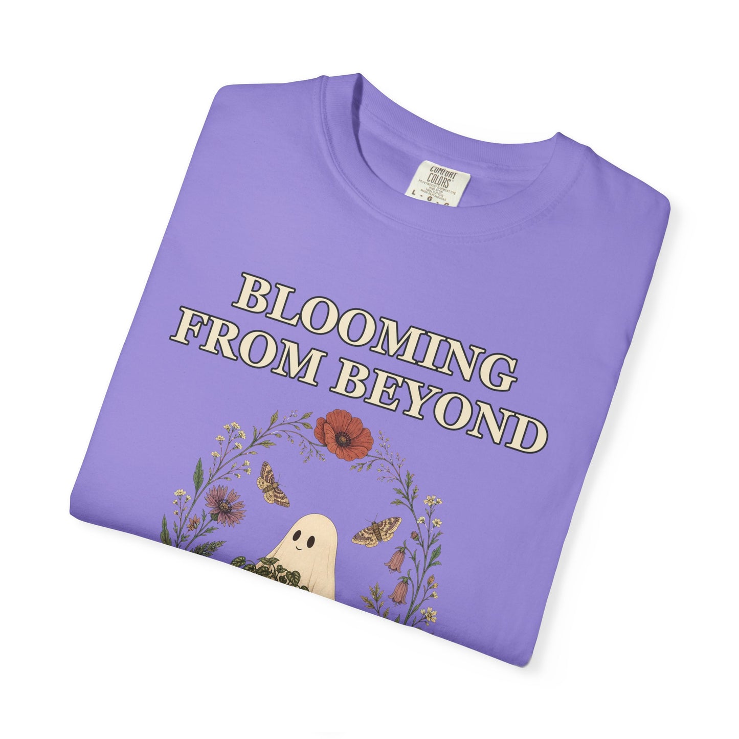 Floral Ghost Halloween Shirt - Cottagecore Plant Tee
