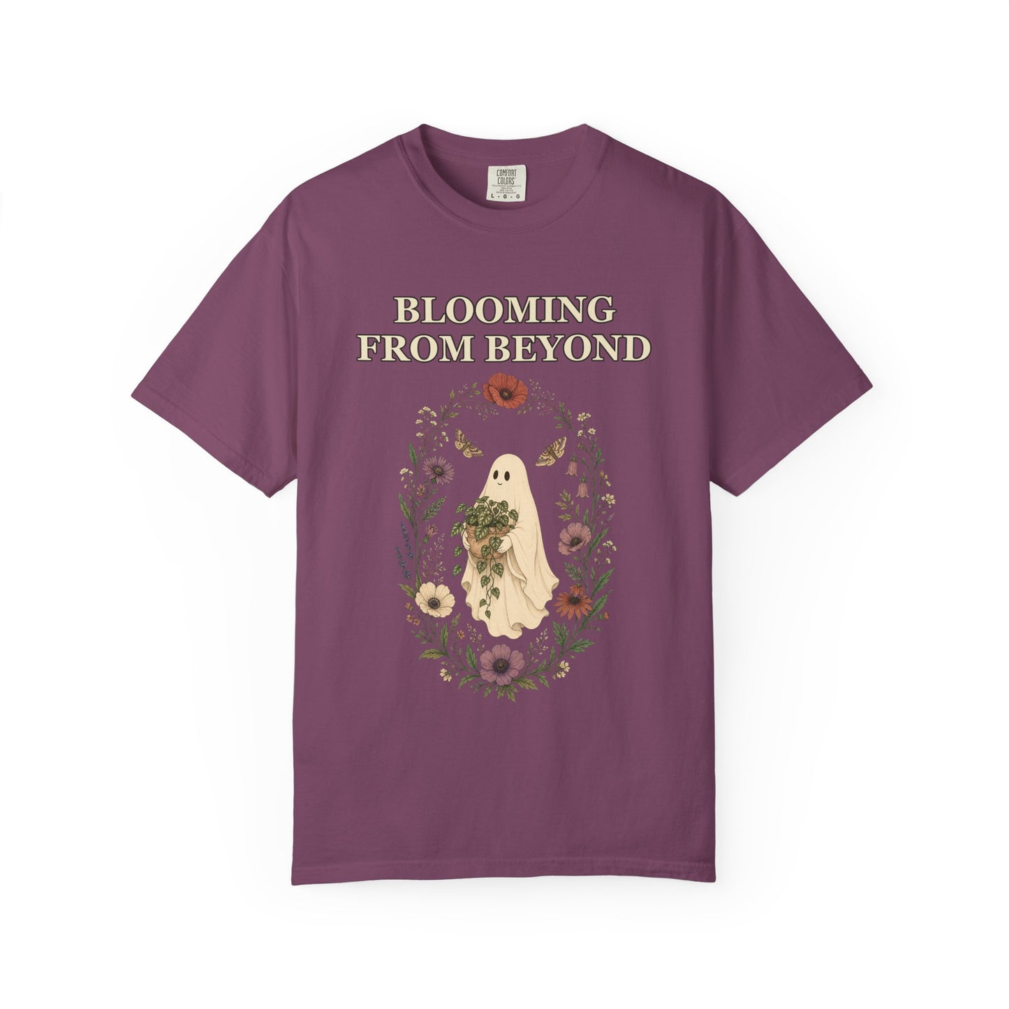Floral Ghost Halloween Shirt - Cottagecore Plant Tee