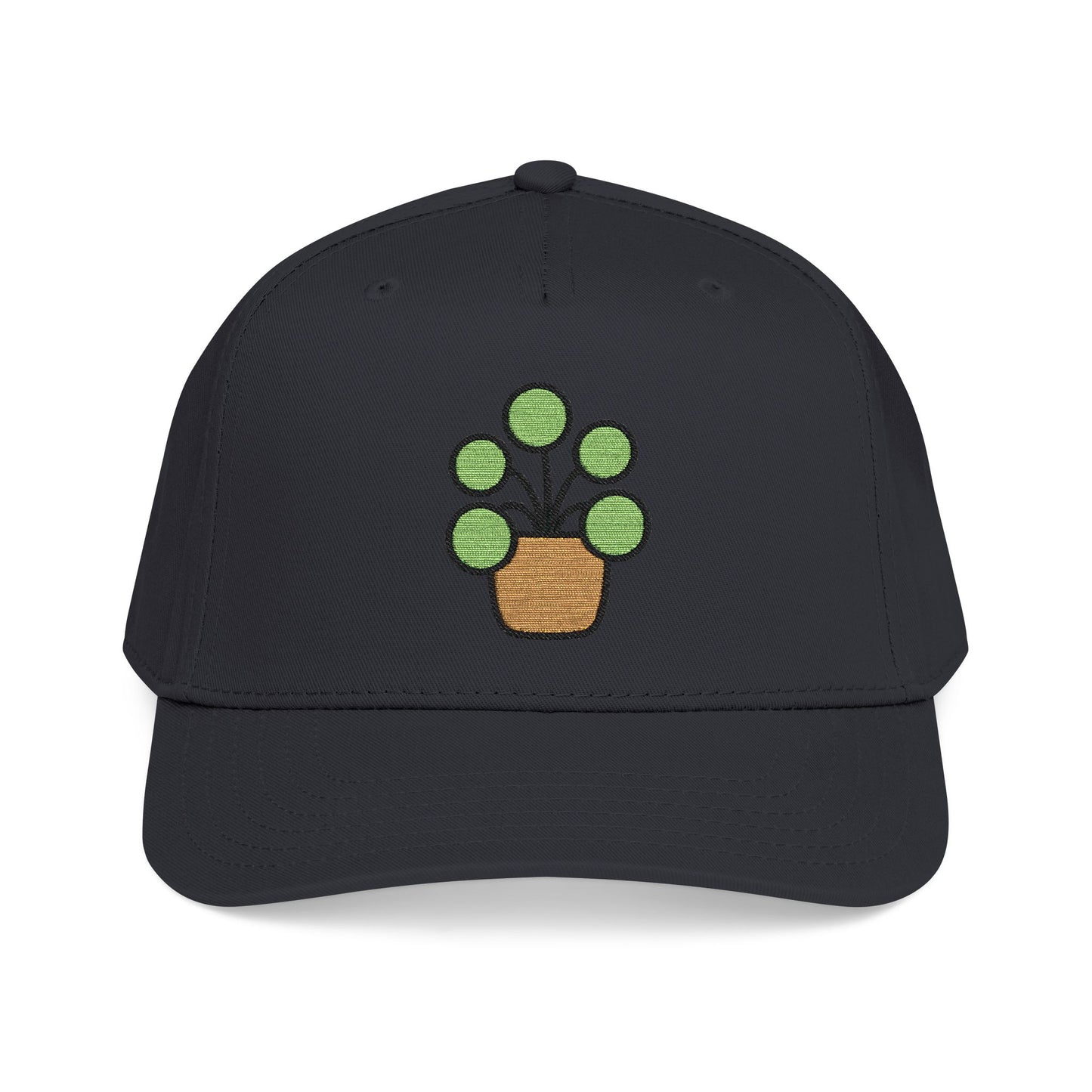 Pilea Party Embroidered Hat - Plant Lover Gift