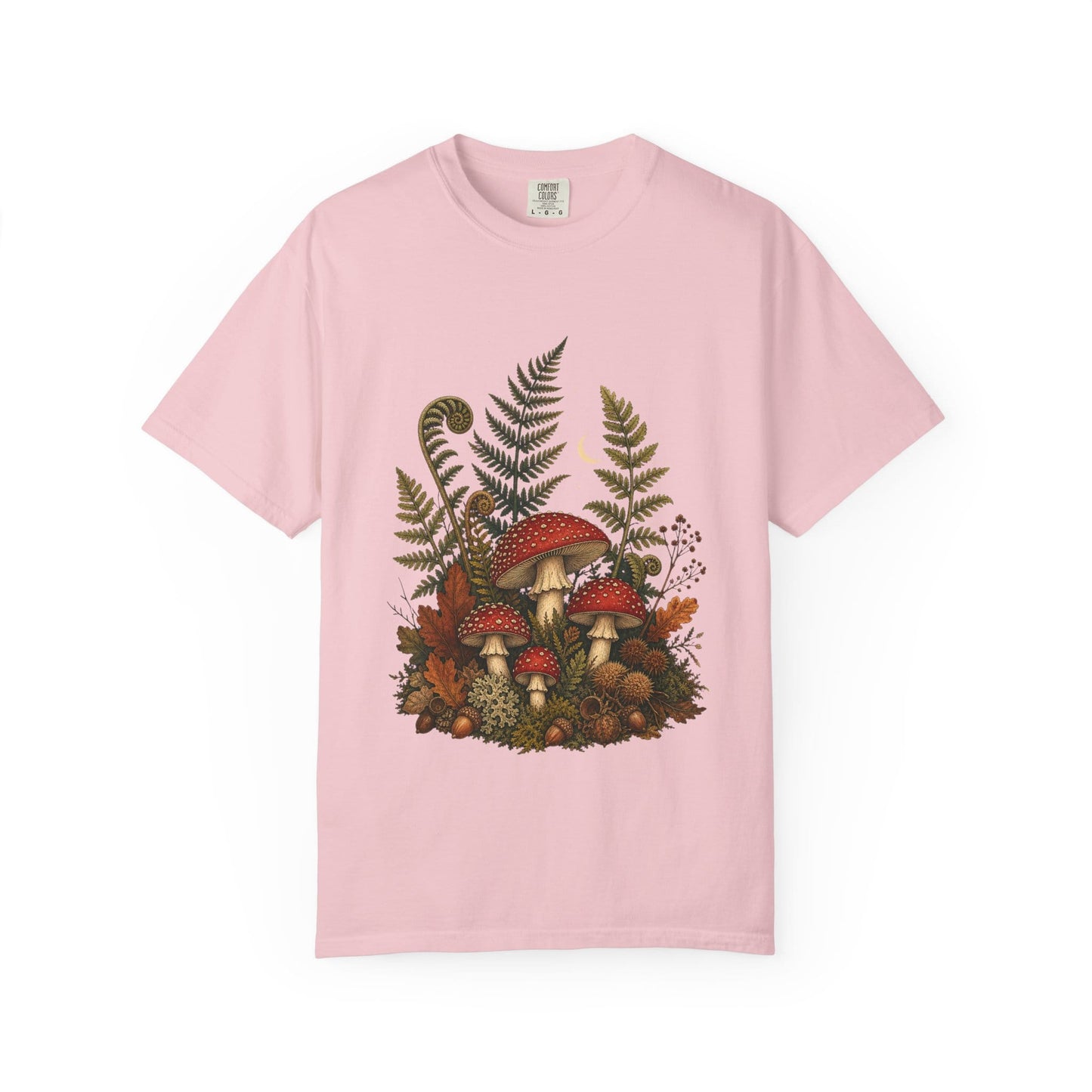 Autumn Mushroom Fern T-Shirt in Bay