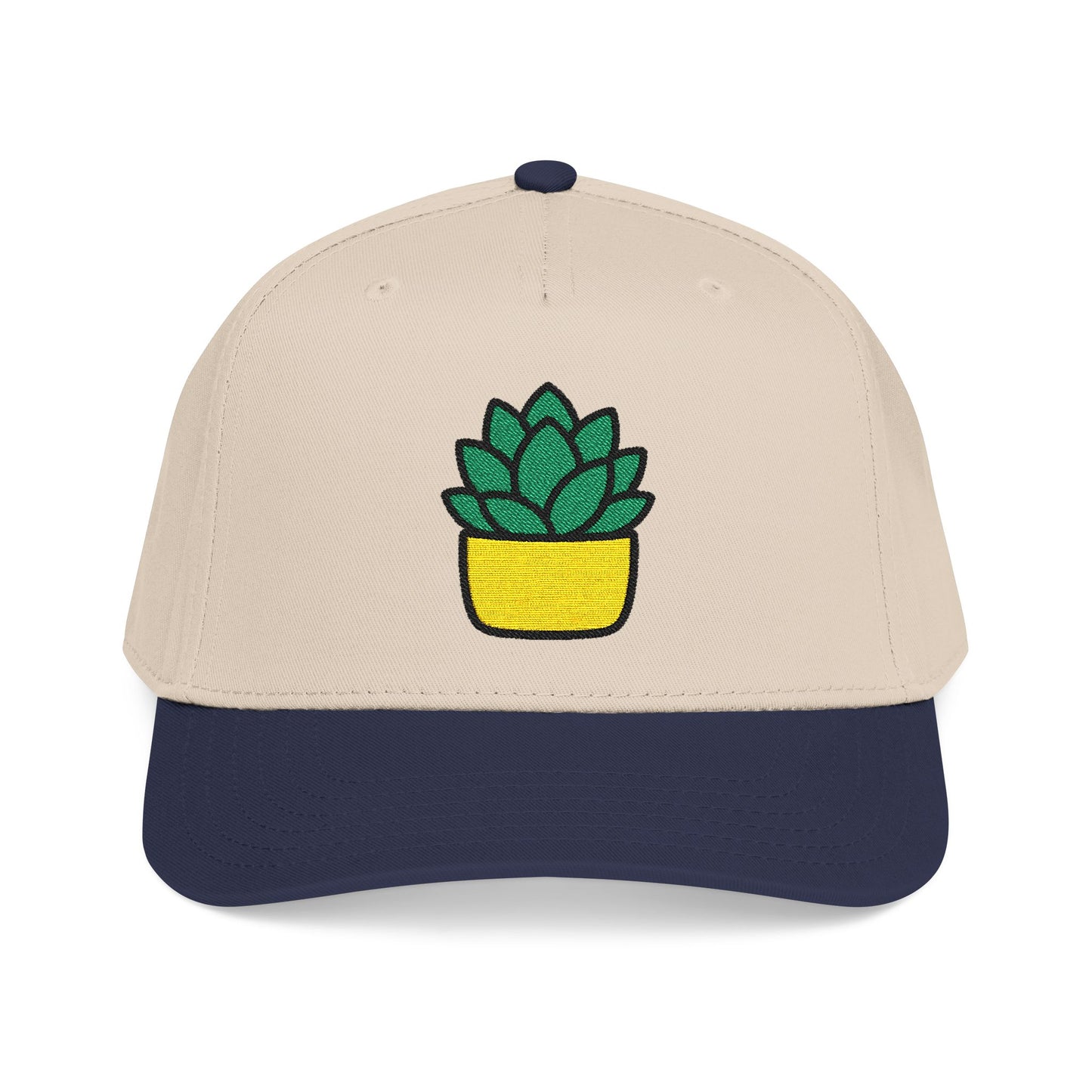 Succulent Rosette Embroidered Hat - Plant Lover Gift
