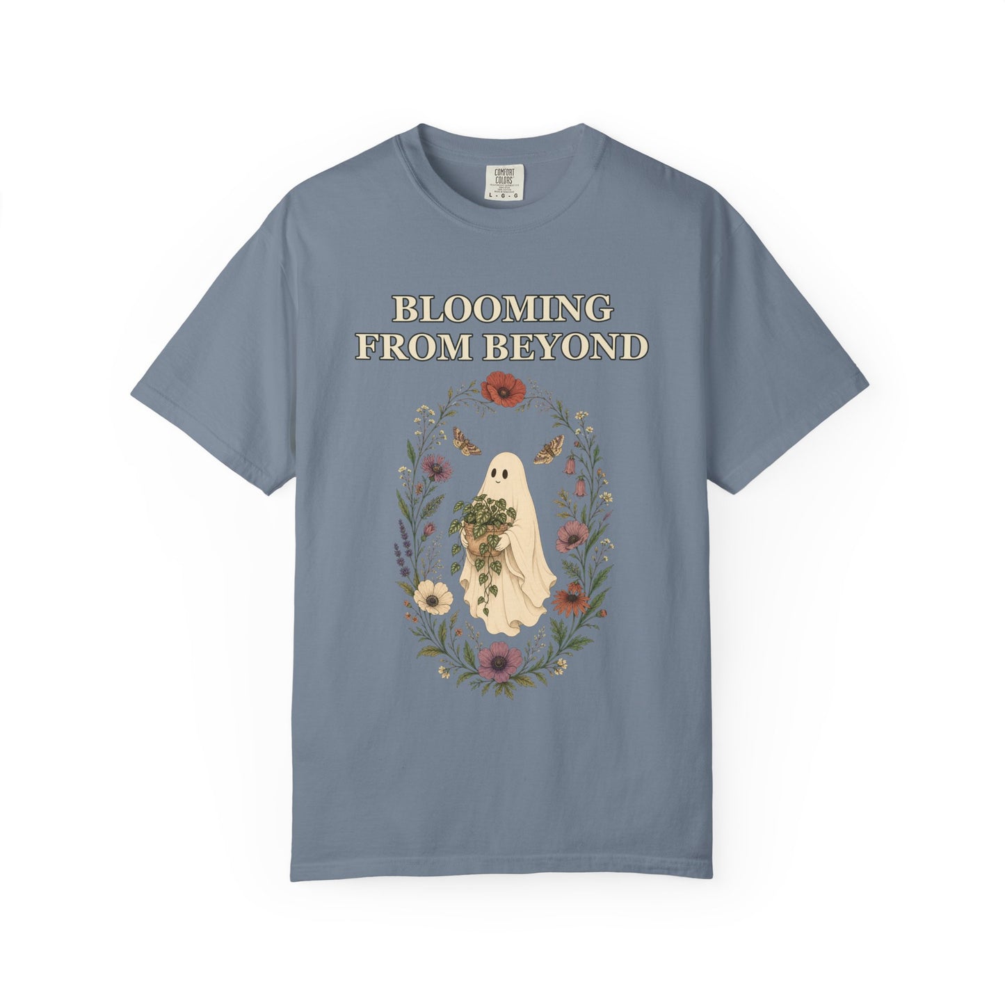 Floral Ghost Halloween Shirt - Cottagecore Plant Tee