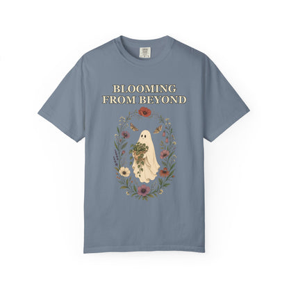 Floral Ghost Halloween Shirt - Cottagecore Plant Tee