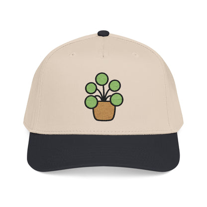 Pilea Party Embroidered Hat - Plant Lover Gift